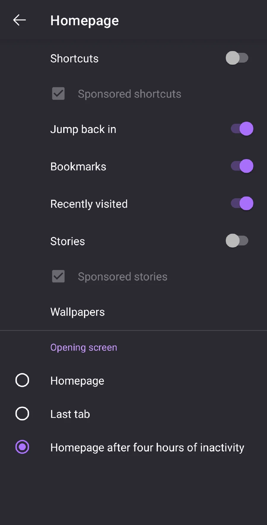 customize homepage